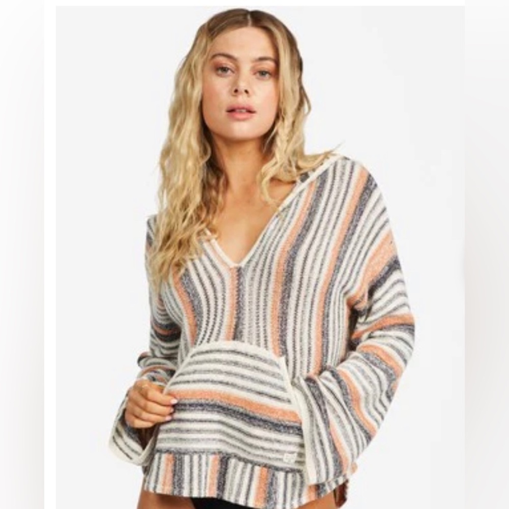 Billabong Baja Beach Hooded Striped Sweater